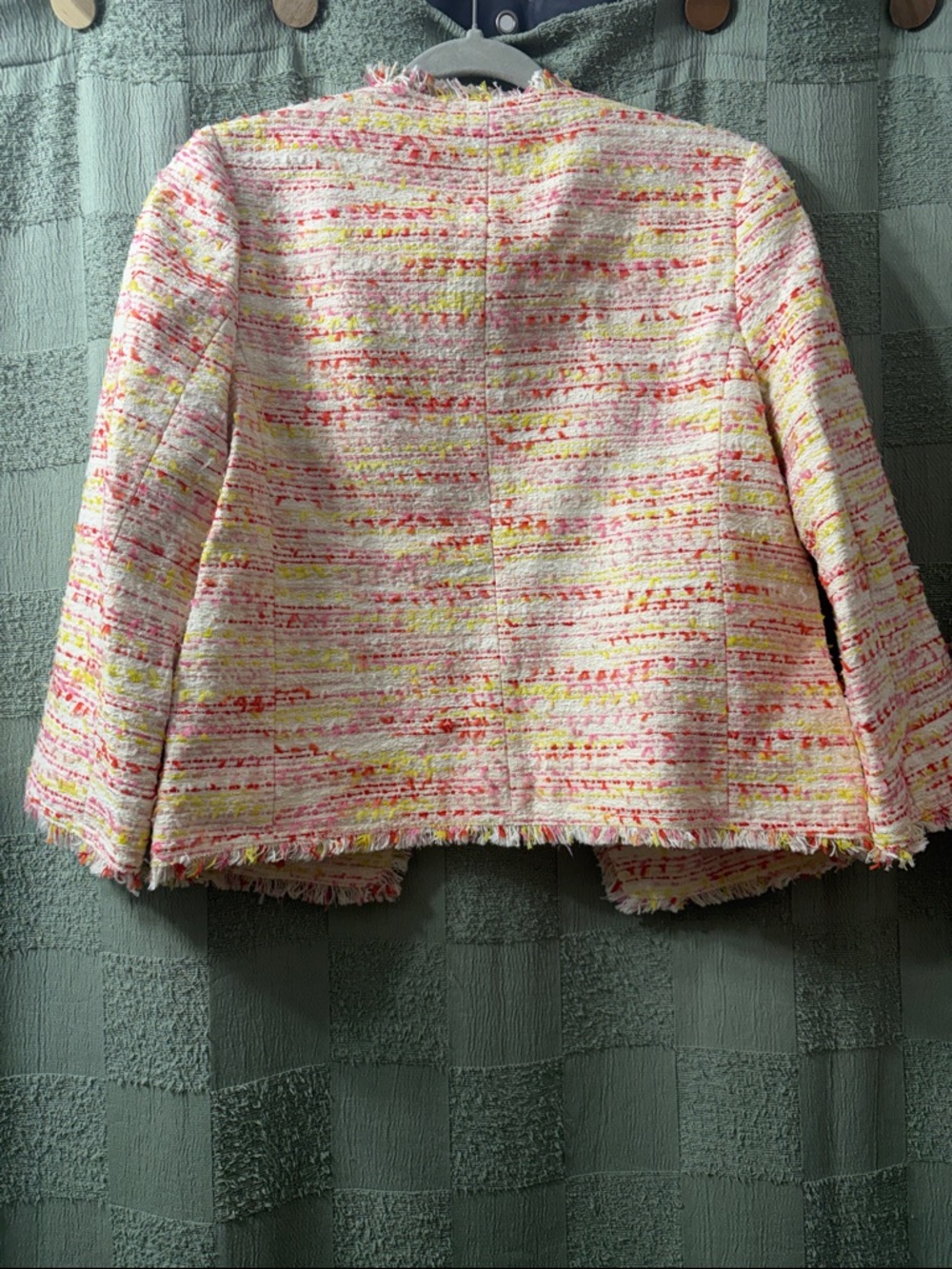 kate spade Pink Multi Bouclé Fringe Jacket - Picture 8 of 9